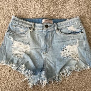 Guess Jeans Destroyed Denim Low Rise Shorts Size 28